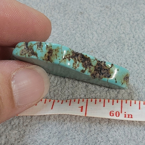 Vintage Turquoise Stone Slab Bead - Picture 3 of 6
